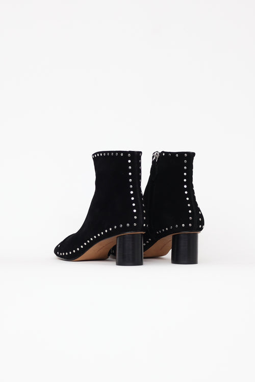 Rebecca Minkoff Black Suede Studded Boots