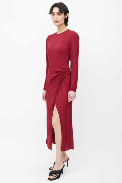 Reformation // Burgundy Long Sleeve Midi Dress – VSP Consignment