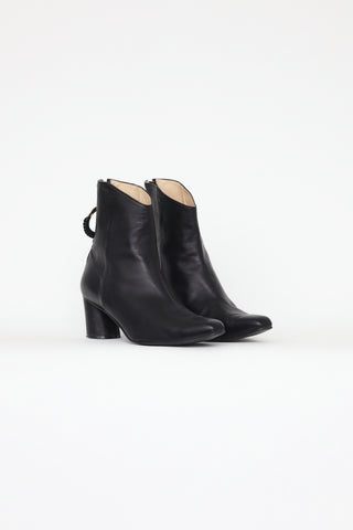 Reike Nen Black Leather Ankle Boot
