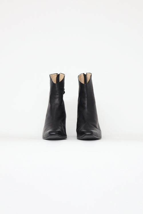 Reike Nen Black Leather Ankle Boot
