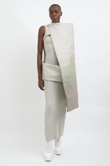 Rick Owens SS18 Grey & White Sequin Asymmetrical Tunic Top