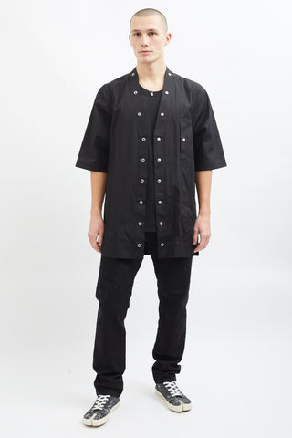 Rick Owens Black Cotton Faun Shirt