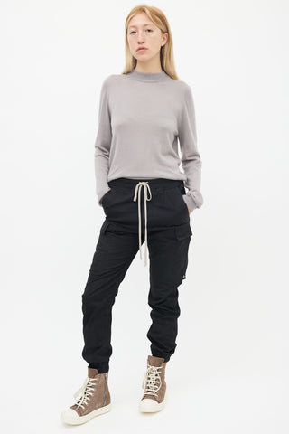 Rick Owens FW 2019 Larry Black Tapered Cargo Pant