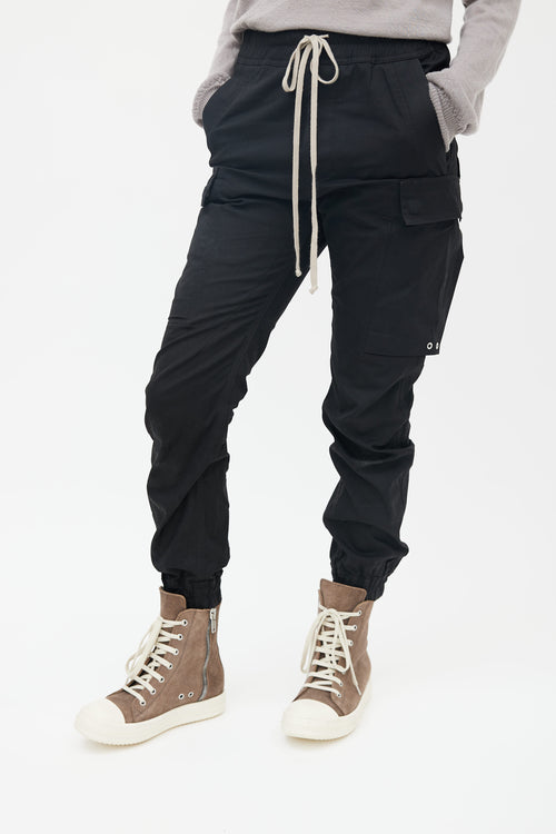 Rick Owens FW 2019 Larry Black Tapered Cargo Pant