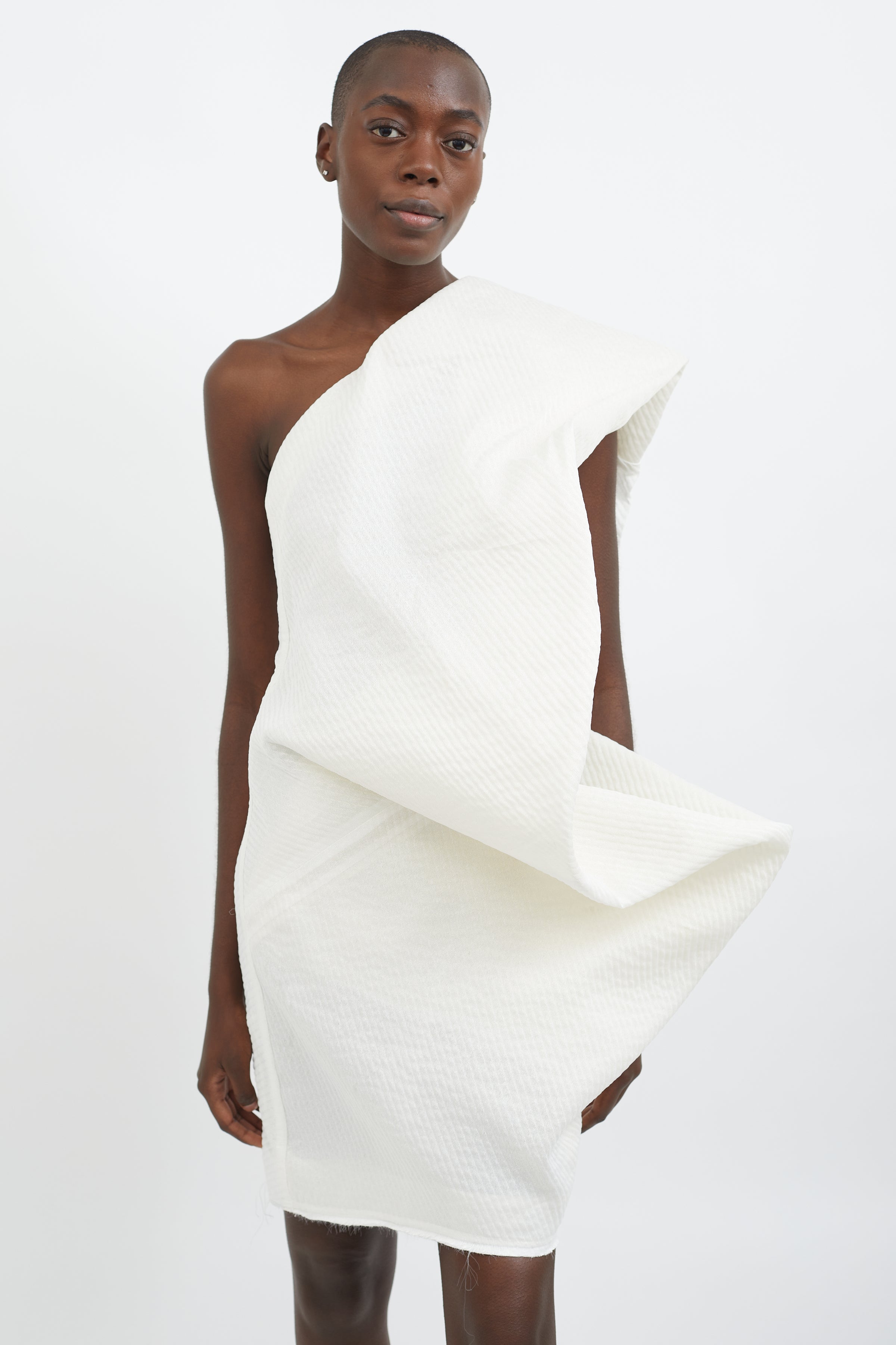 Rick Owens // SS 2018 White Bouquet Tunic Dress VSP Consignment Rick Owens // SS 2018 White Bouquet Tunic Dress VSP Consignment