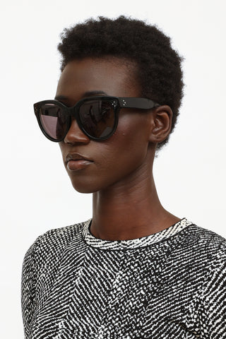 Celine Black Audrey Oversized Sunglasses
