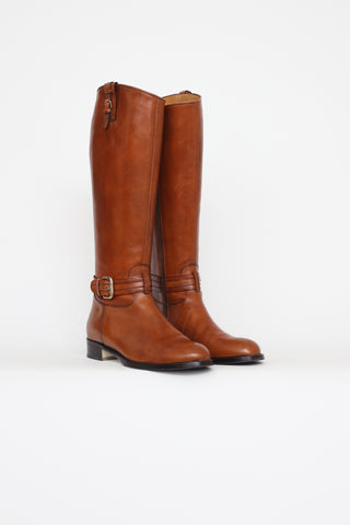 Ron White Brown Leather Farrah Boots