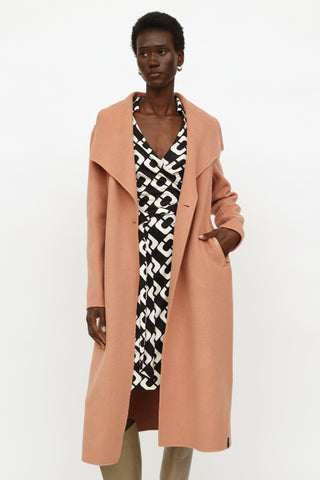 Rudsak Pink Wool Shawl Coat