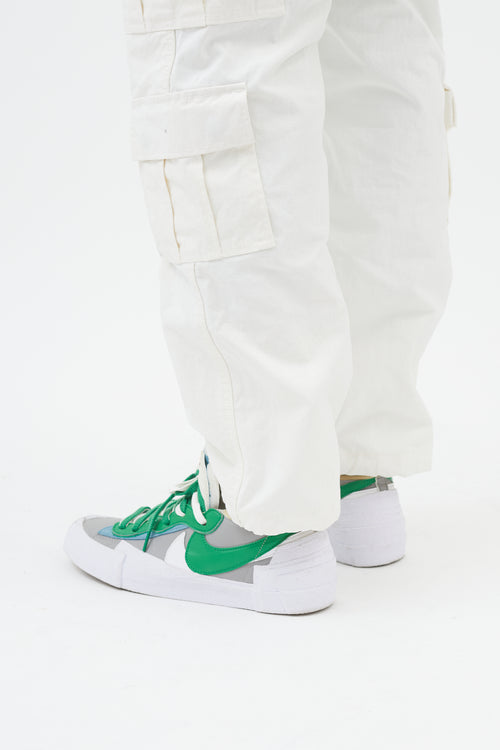 Sacai X Nike Green Classic Blazer Low Sneaker