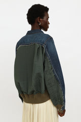 Sacai // Denim & Green Panel Jacket – VSP Consignment