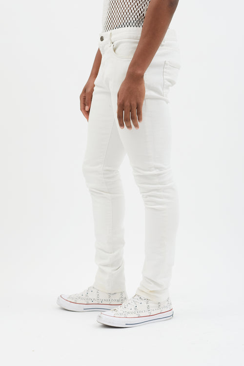 Saint Laurent White Slim Leg Jeans