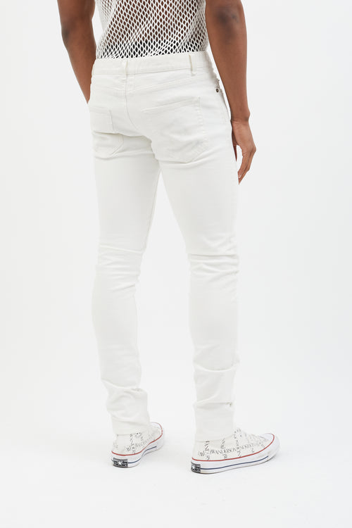 Saint Laurent White Slim Leg Jeans