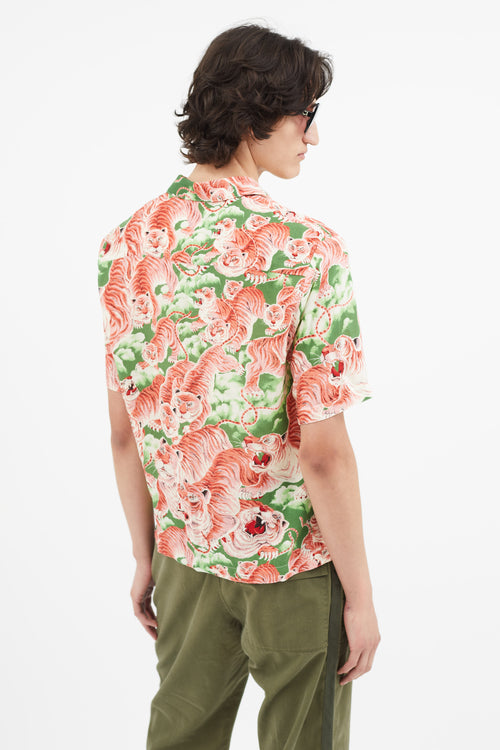 Sandro Pink & Green Print Shirt