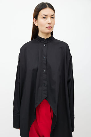 Sid Neigum Black Asymmetrical Oversized Shirt