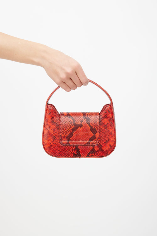 Simon Miller Red Textured Leather Mini Retro Bag