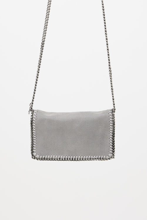 Stella McCartney Grey Suede Falabella Shoulder Bag