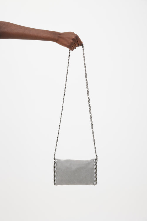 Stella McCartney Grey Suede Falabella Shoulder Bag