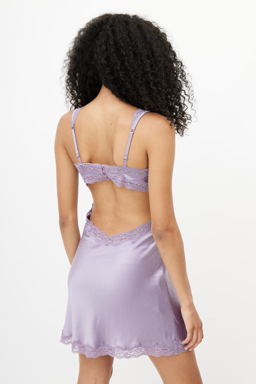 Purple Lace Slip Dress