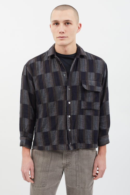 Stephan Schneider Black & Grey Check Long Sleeve Shirt