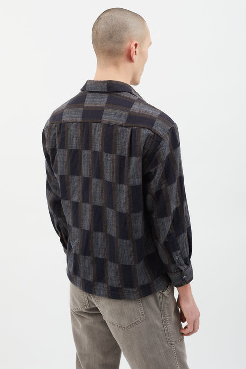 Stephan Schneider Black & Grey Check Long Sleeve Shirt
