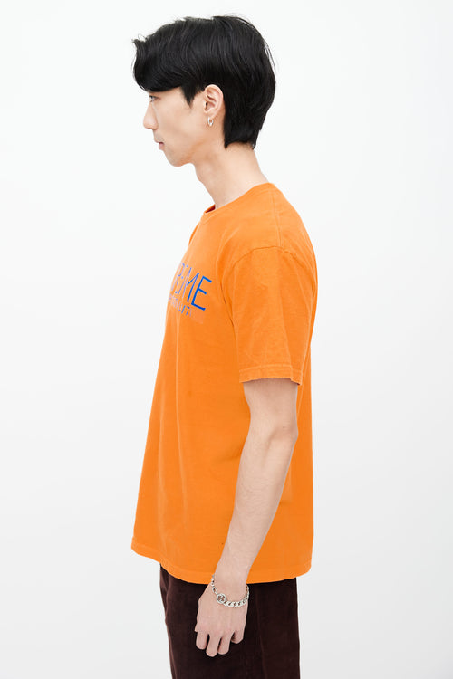 Supreme Orange & Blue Graphic Letter T-Shirt