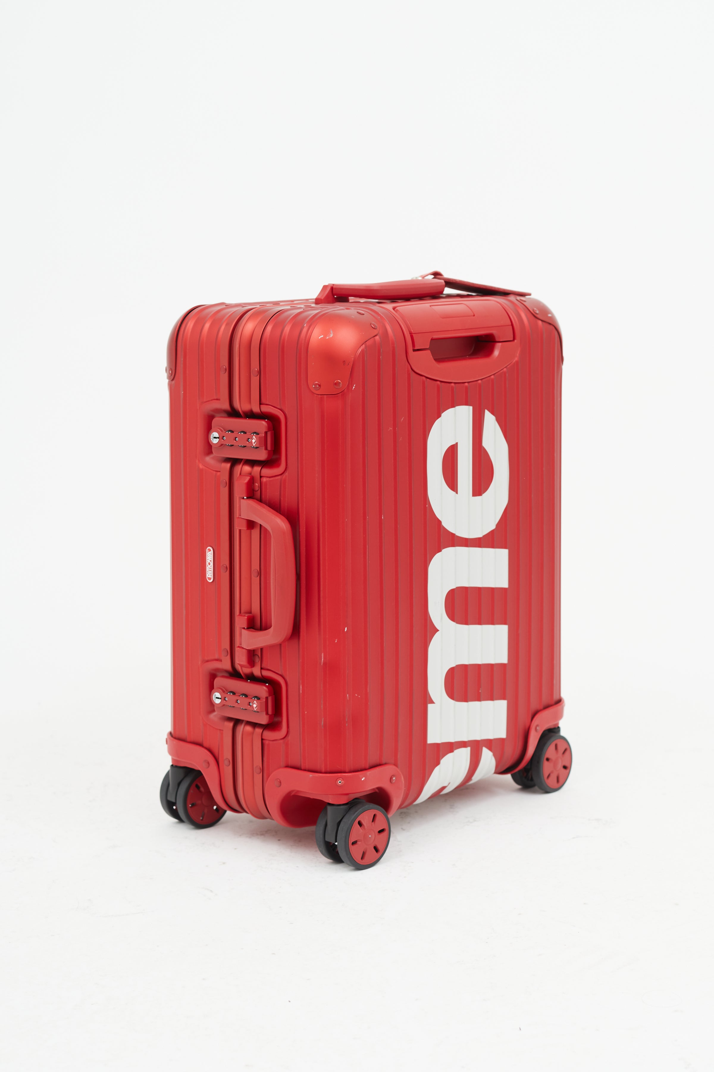 Travel bag Rimowa x Supreme Red in Metal - 31207906