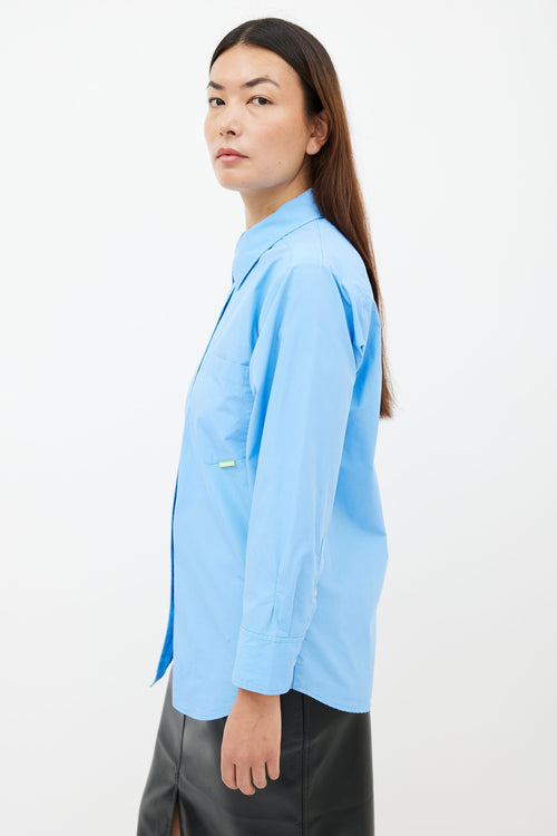 T by Alexander Wang Blue Long Sleeve Shirt