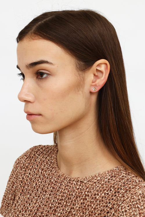 Tiffany & Co. 18K Gold Lovebug Daisy Stud Earring