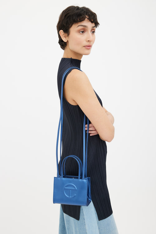 Telfar Blue Small Cobalt Shopping Bag