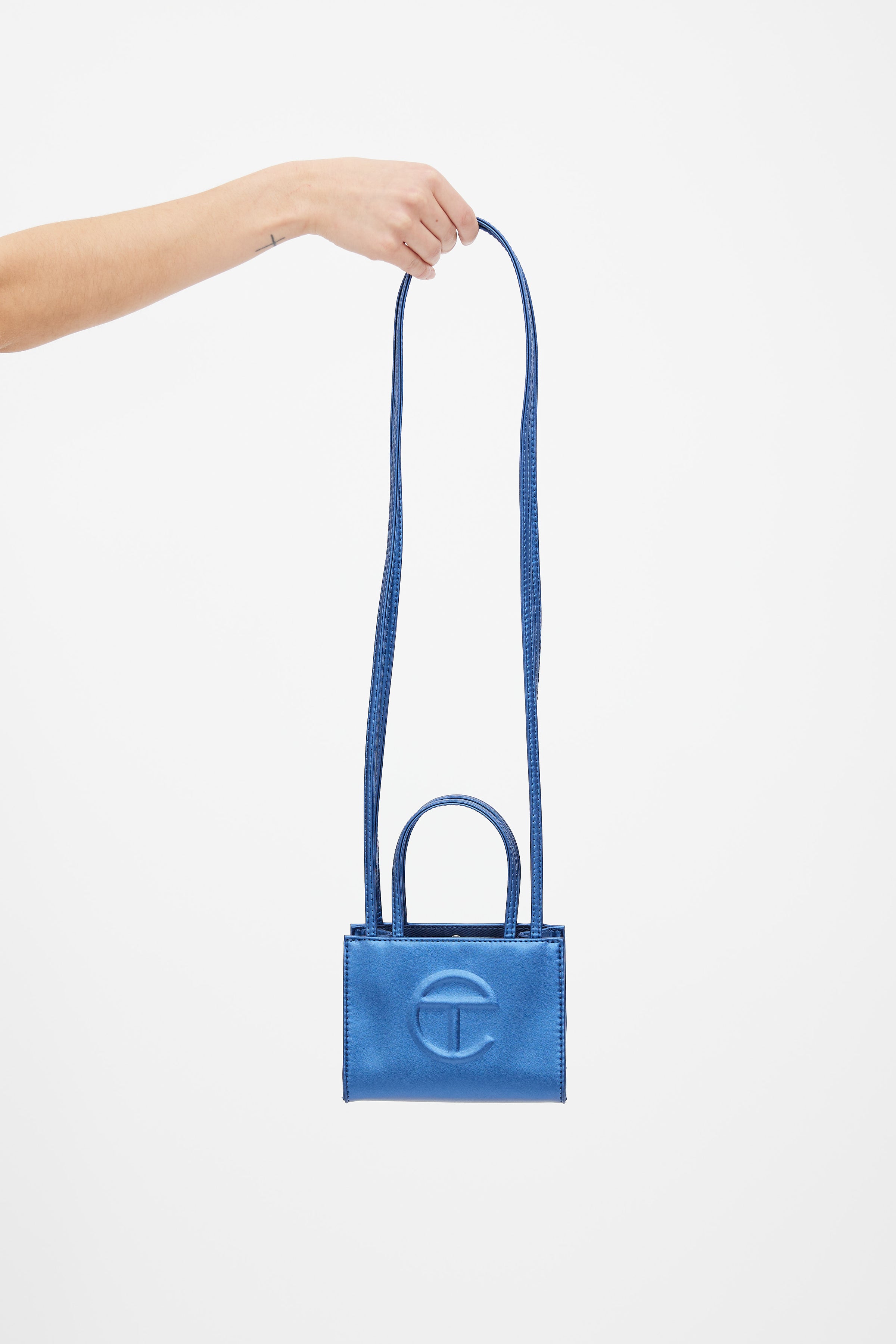 Telfar // Blue Small Cobalt Shopping Bag – VSP Consignment