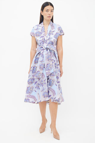 Réalisation Par // Purple Silk Floral Wrap Dress – VSP Consignment