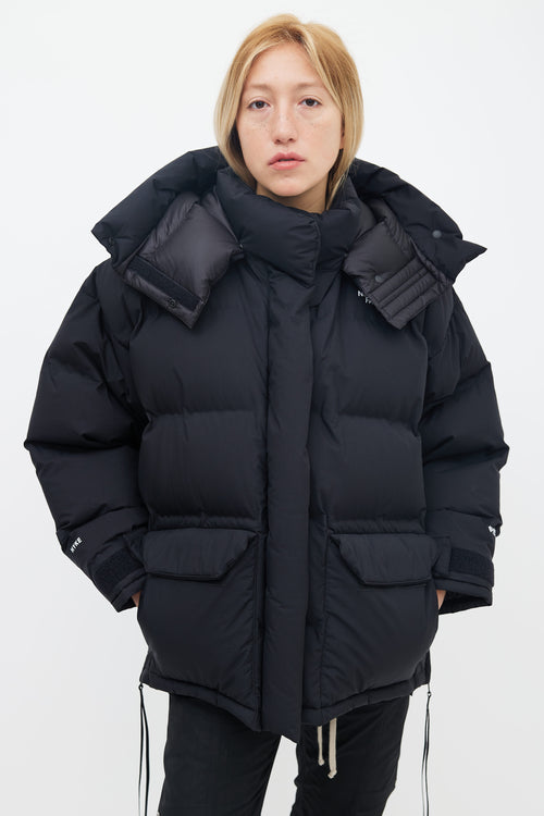 The North Face x HYKE FW 2019 Black Hooded Puffer Jacket