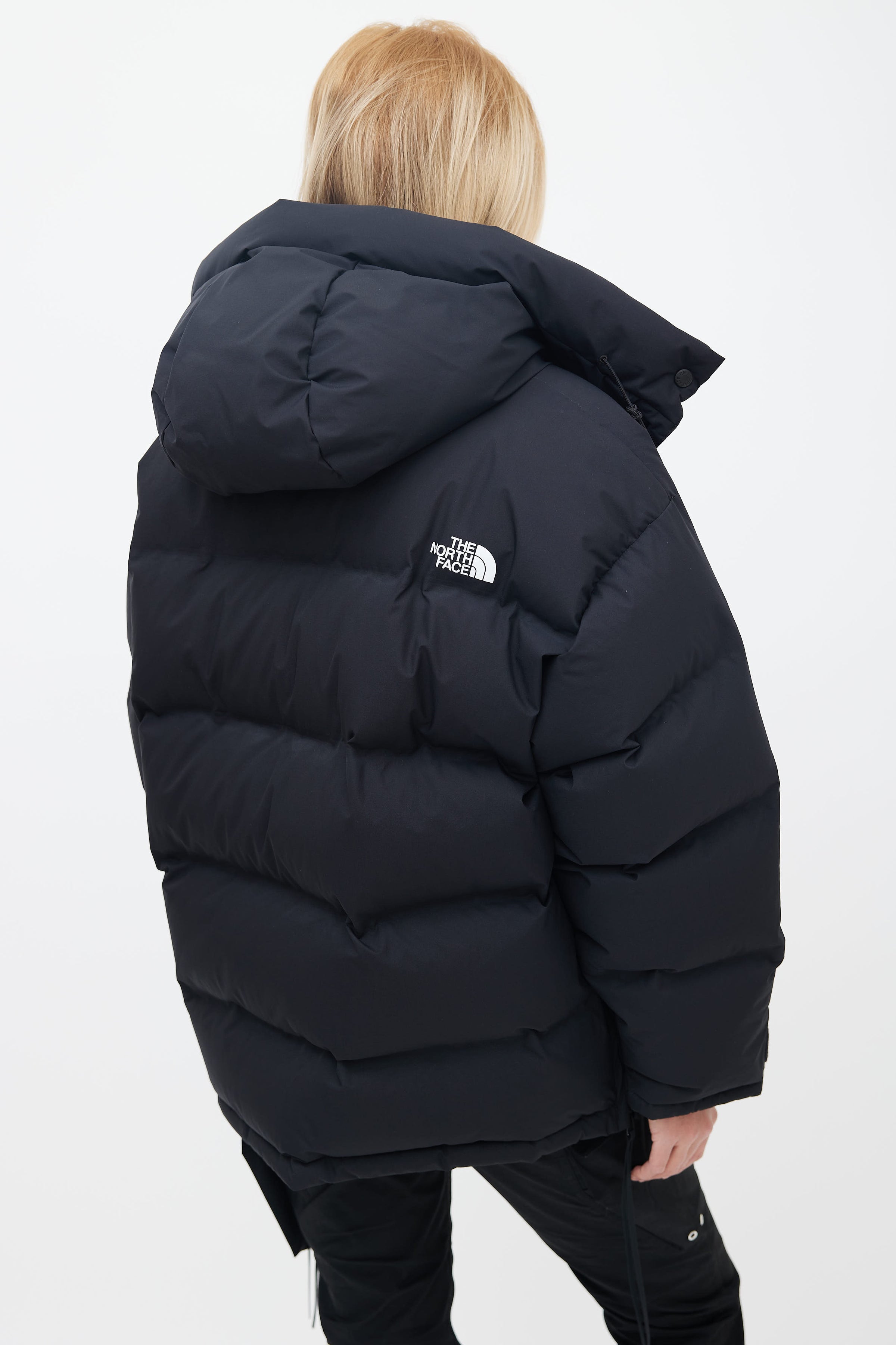 The North Face // x HYKE FW 2019 Black Hooded Puffer Jacket – VSP 