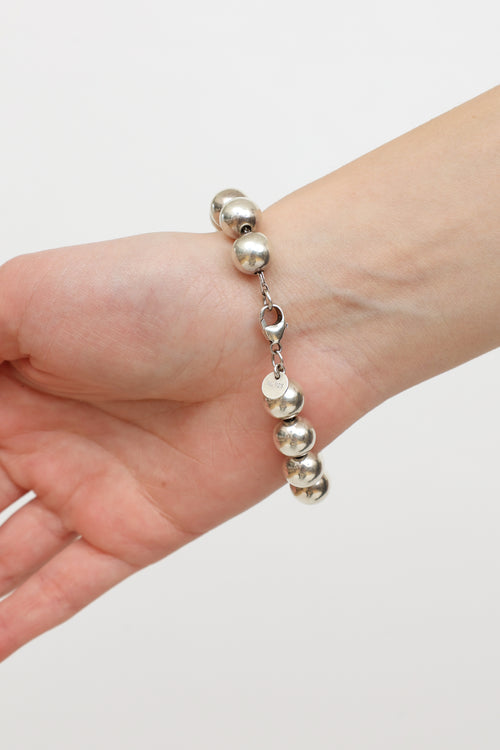 Tiffany & Co. Sterling Silver HardWear Ball Bracelet