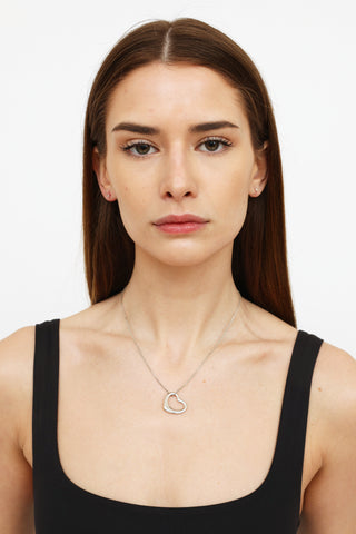 Tiffany & Co. Sterling Silver Open Heart Necklace