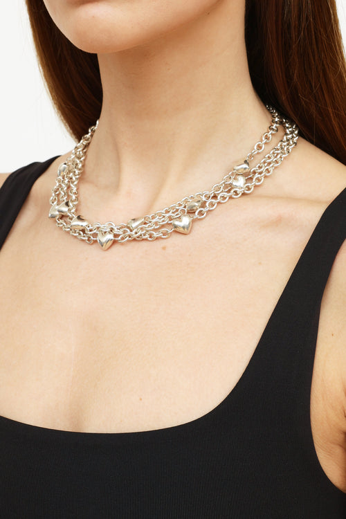 Tiffany & Co. Puffed Heart Chain Necklace