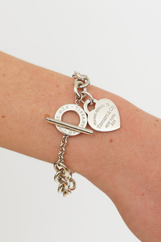 Tiffany & Co. Sterling Silver Heart Tag Toggle Bracelet