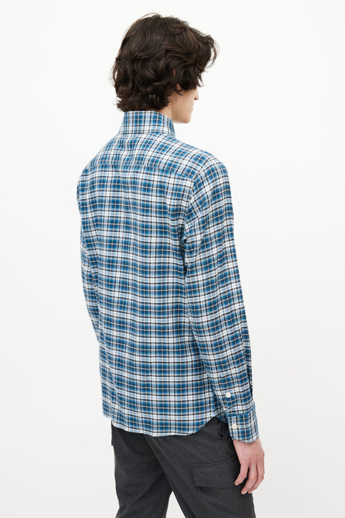 Tom Ford Blue & White Check Shirt