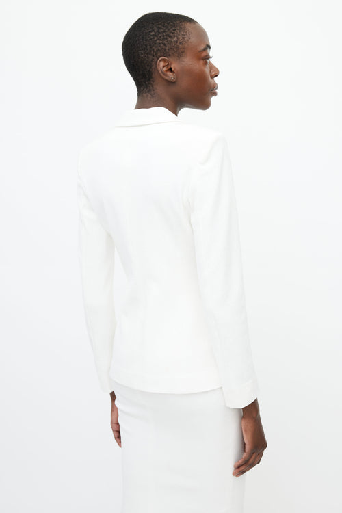 Tom Ford White Textured Woven Dress Suit