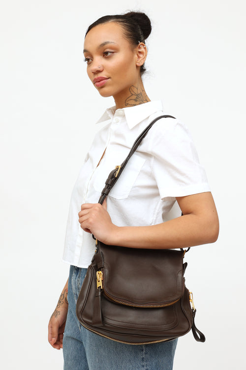 Tom Ford Brown Leather Jennifer Bag