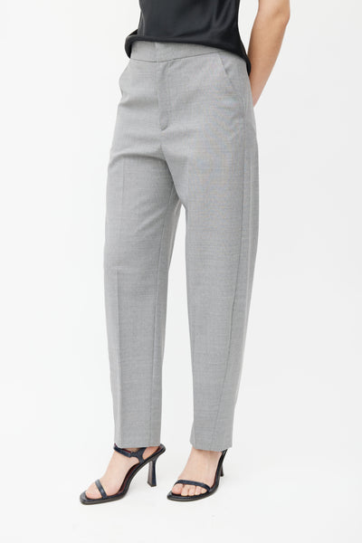 Totême // Grey Wool Lasavina Straight Leg Trouser – VSP Consignment