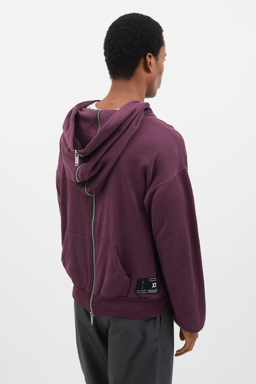 Unravel Project Purple Full-Zip Two-Way Hoodie