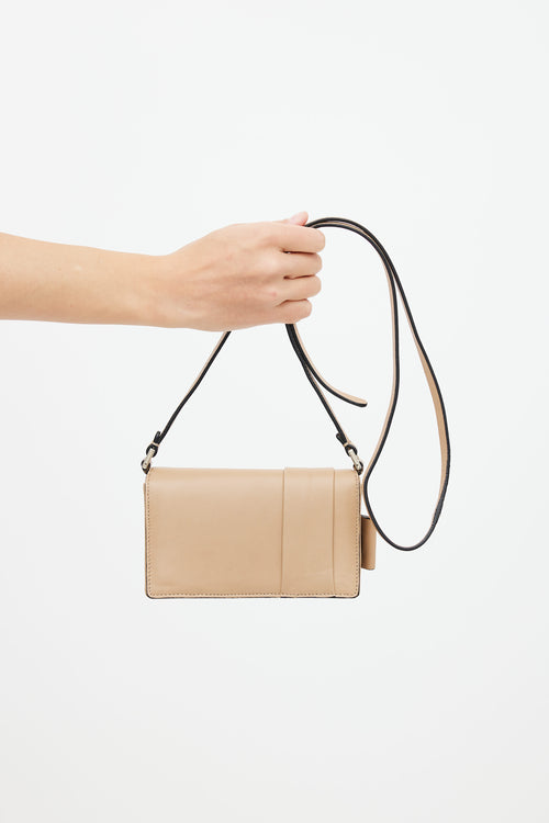 Valentino Brown Leather Bow Mini Shoulder Bag
