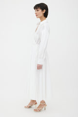 Valentino Le Blanc Spring 2020 White Wrap Maxi Dress