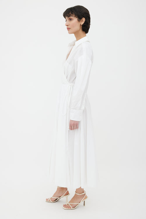 Valentino Le Blanc Spring 2020 White Wrap Maxi Dress