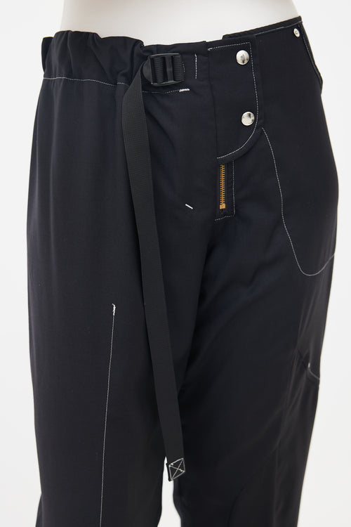 Vejas Black Hybridized Trouser