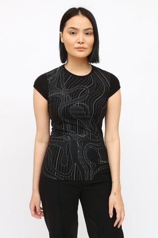 Versace Black Graphic T-Shirt