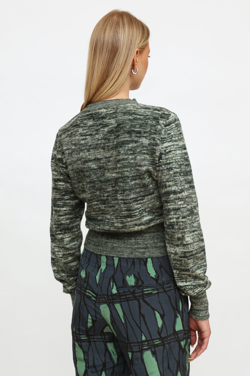 Victoria Beckham Green Marled Sweater