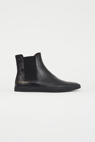 Woman by Common Projects Black Leather Chelsea Rec Boot