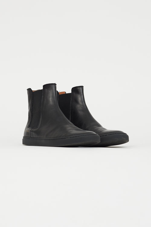 Woman by Common Projects Black Leather Chelsea Rec Boot